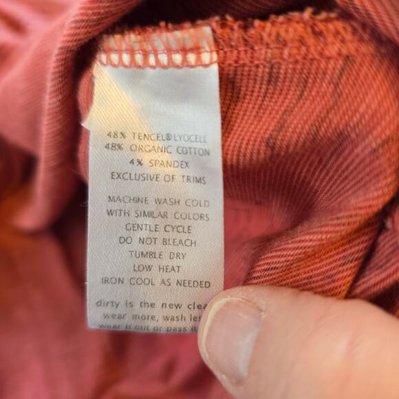 Toad&Co. Tamaya Dos Tunic Top Women's M Coral Organic Cotton Blend Athleisure - Picture 8 of 9